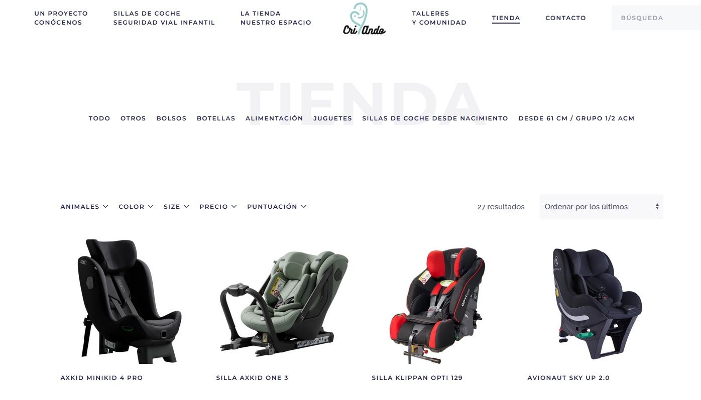 Tienda online de criando.es